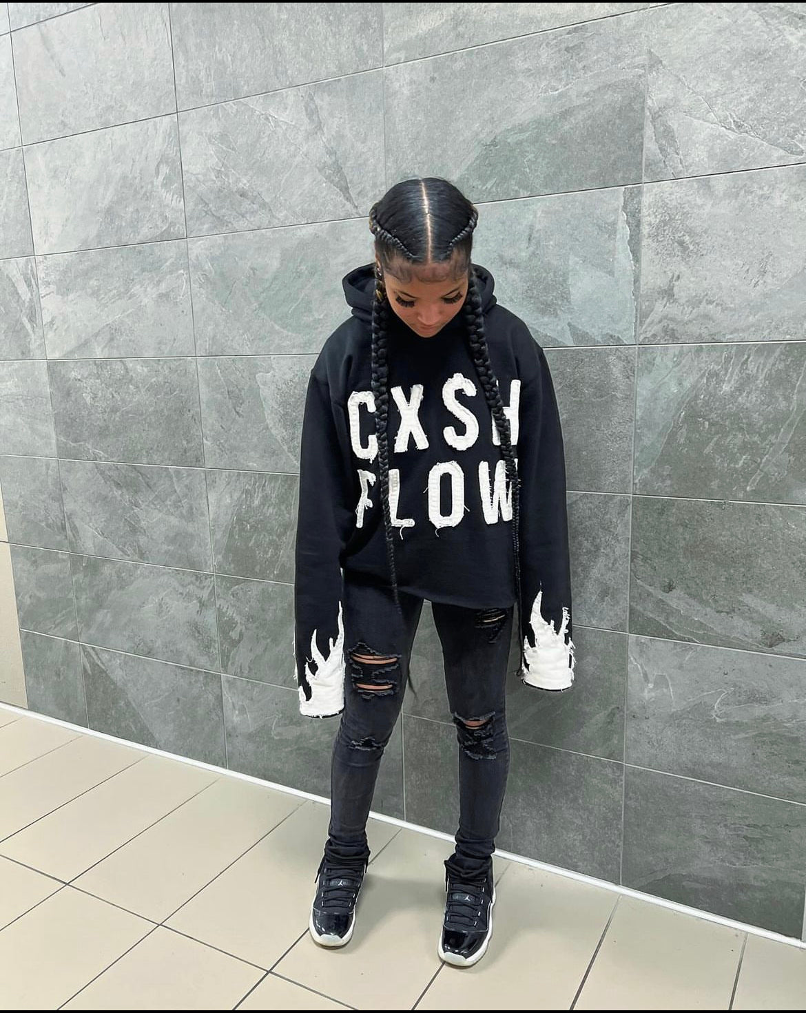 black cxshflow hoodie