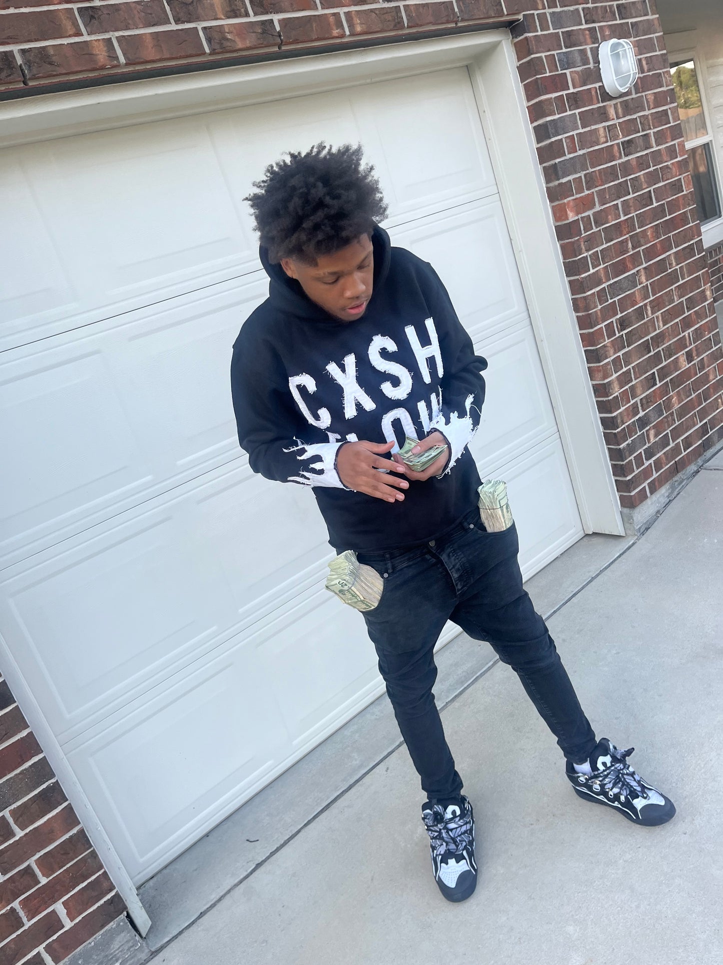 black cxshflow hoodie